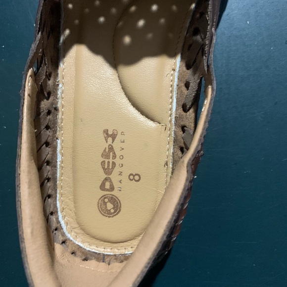 NEW Desi Hangover Leather Slip On Holas Sandals Loafers, Size 8, Brown - Picture 7 of 7